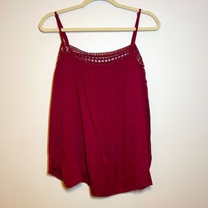 Love Stitch Off the Shoulder Wine Blouse -Medium